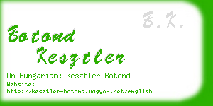 botond kesztler business card